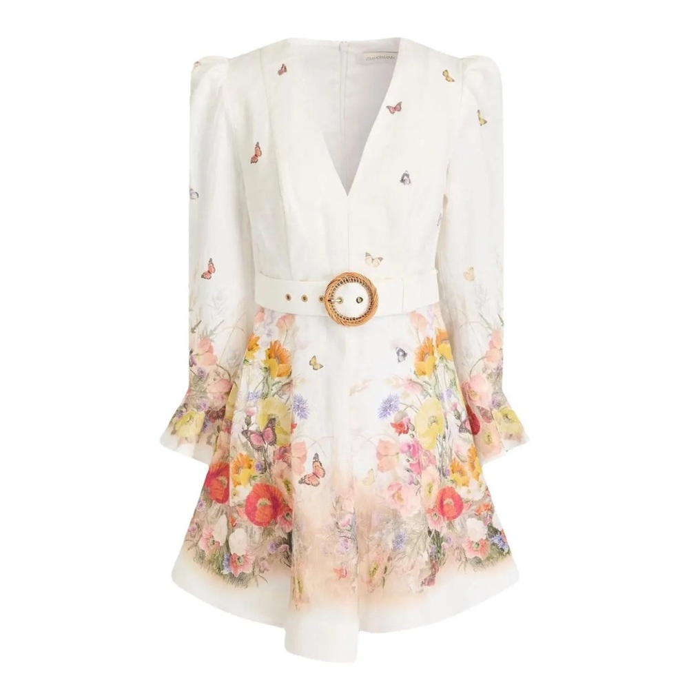 Zimmermann Floral White Dress